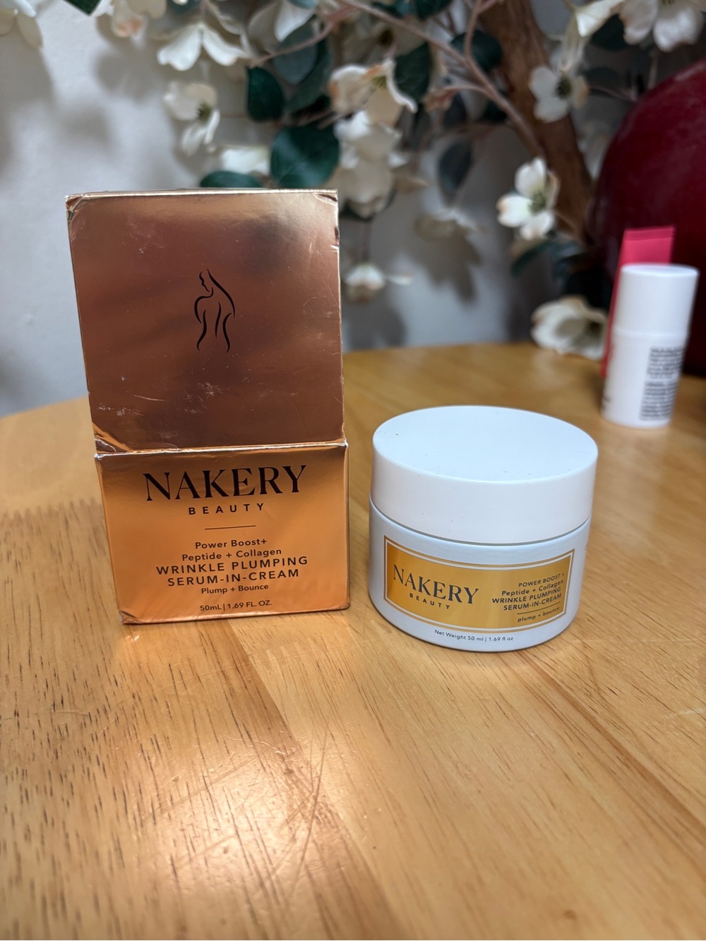 Nakery Wrinkle Plumping Serum-In-Cream Power Boost Peptides + Collagen 1.69ozNIB
